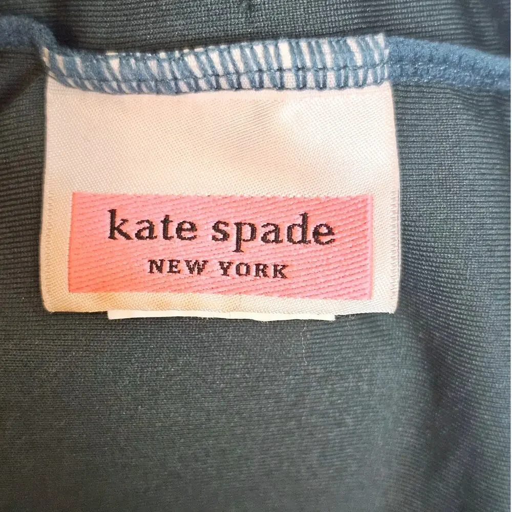 Kate Spade New York Daisy Buckle Dark Green One Shoulder One-Piece Swimsuit - Picture 9 of 9